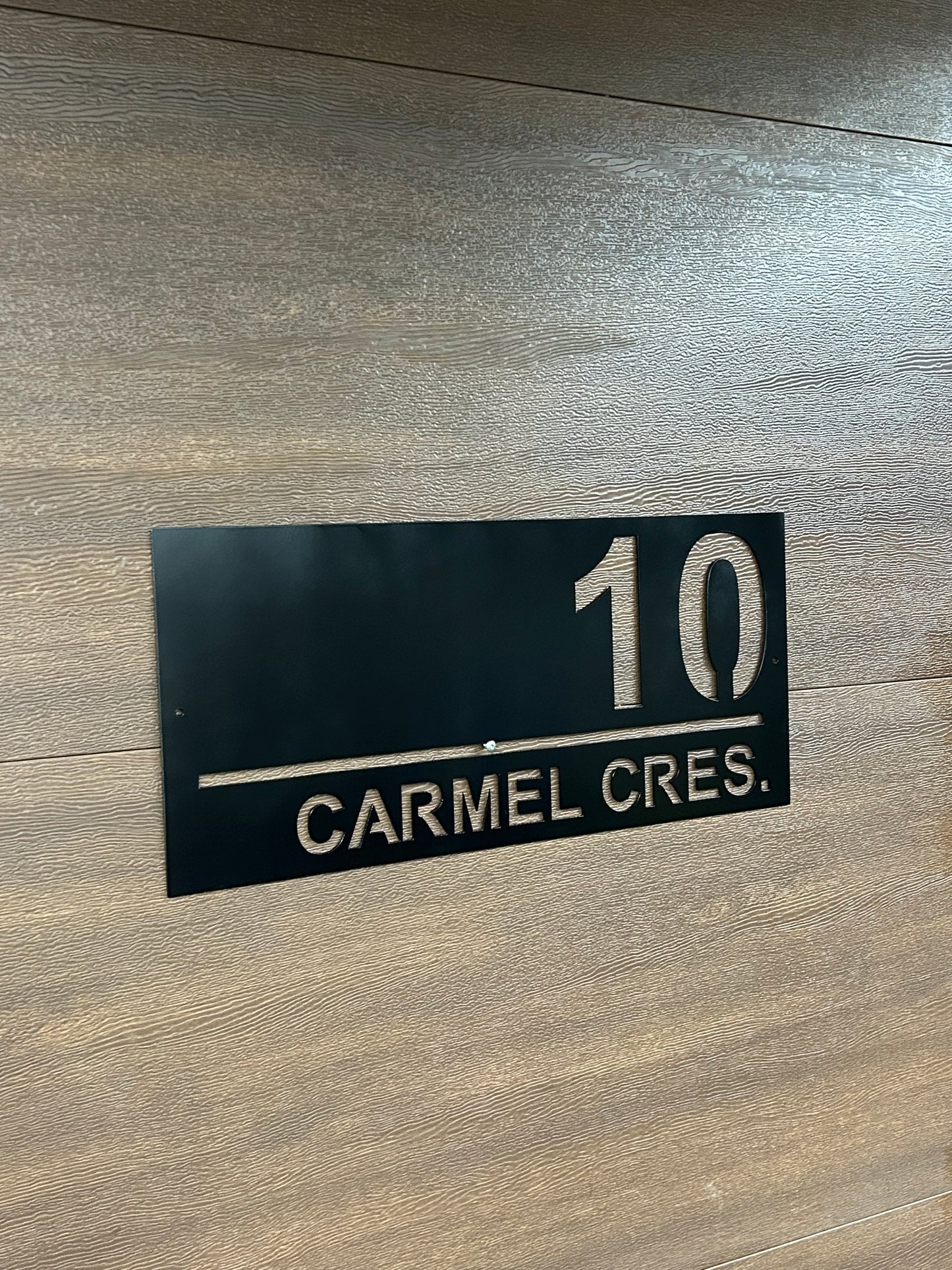 Custom Metal Modern Metal Civic Address Sign 2