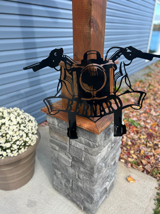 Custom Metal Motorcycle Gear Hanger