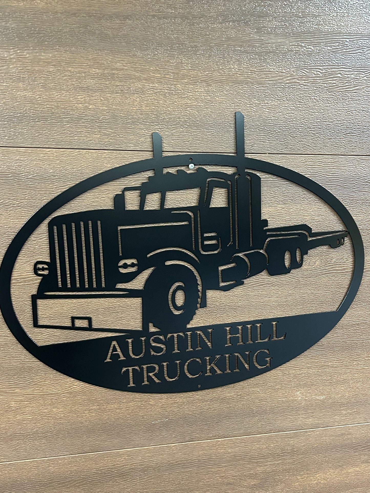 Custom Metal Flat Bed Step Deck Truck Trucker Sign