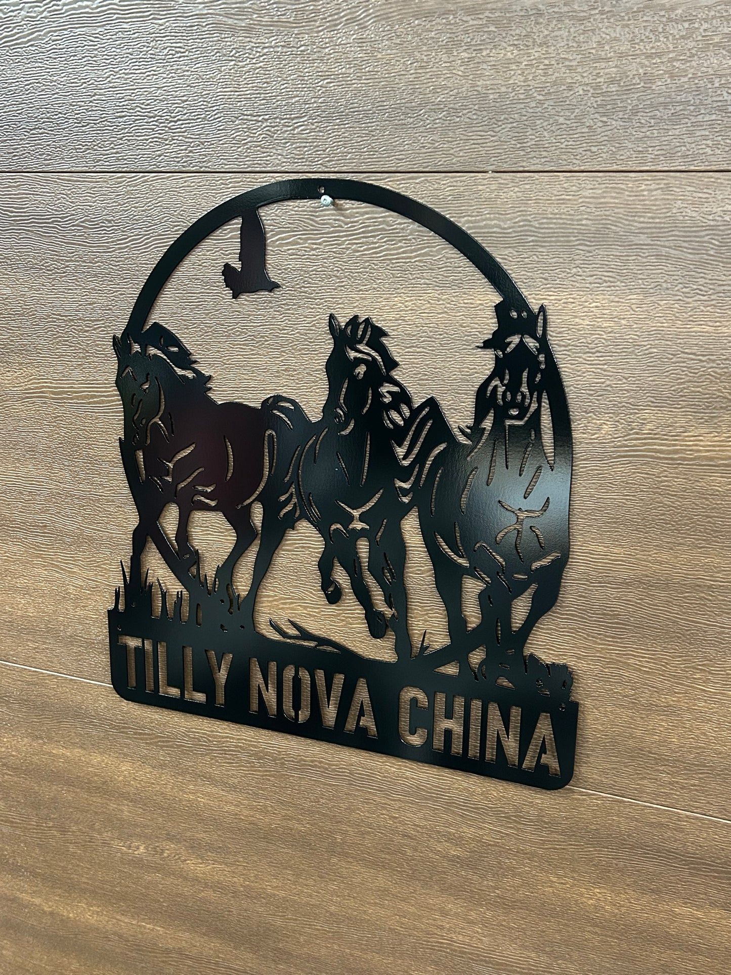 Custom Galloping Horses Sign