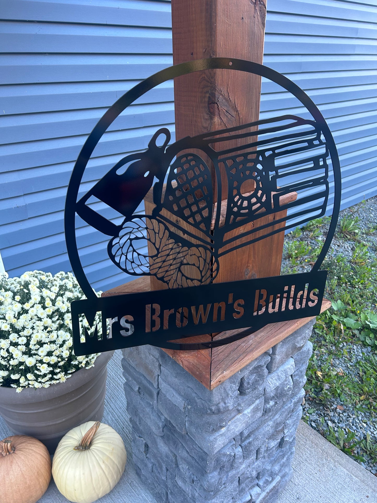 Custom Metal Lobster Trap Sign