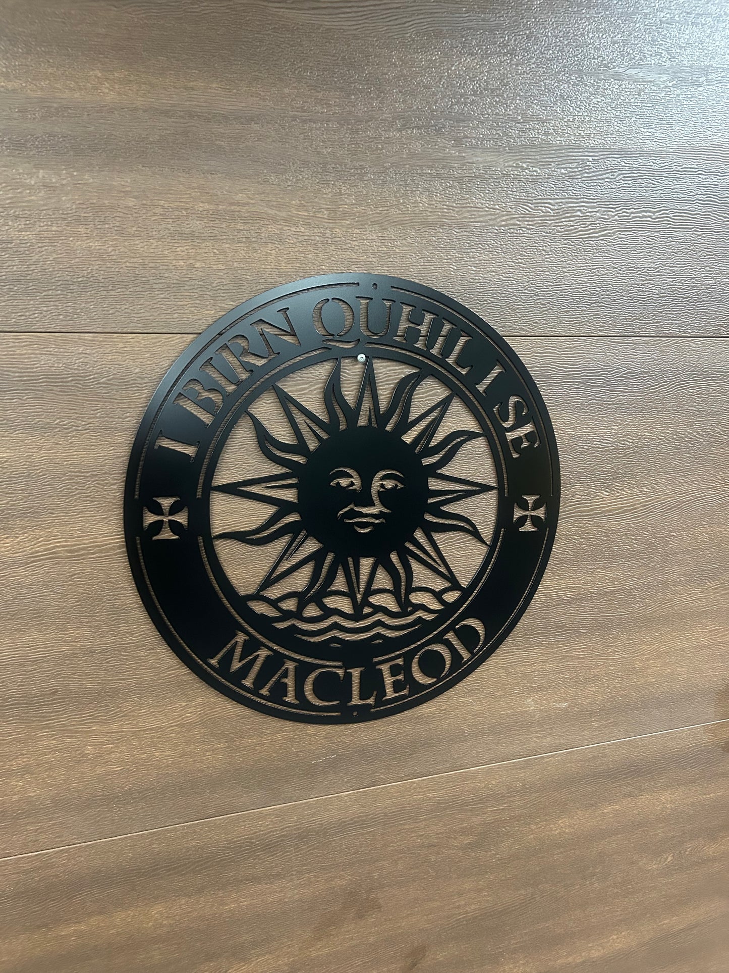 Custom Metal Family Crest Sign