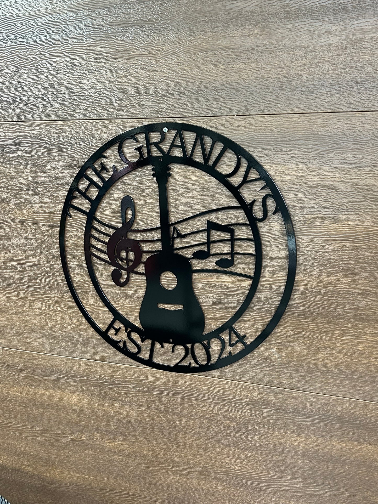 Custom Metal Guitar Sign