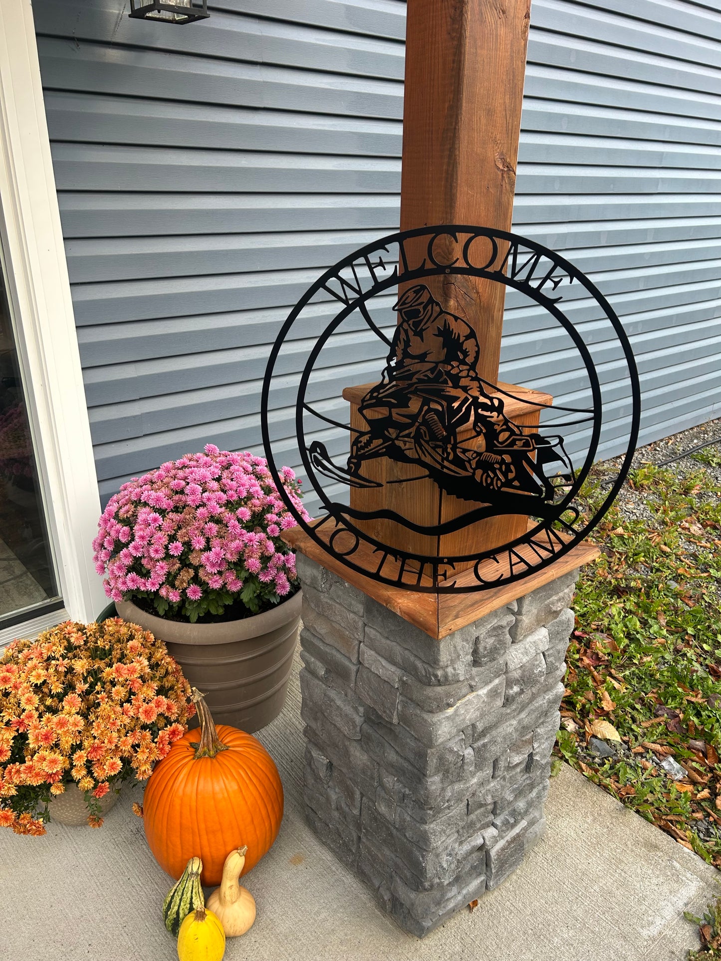 Custom Metal Snowmobile Sign 3