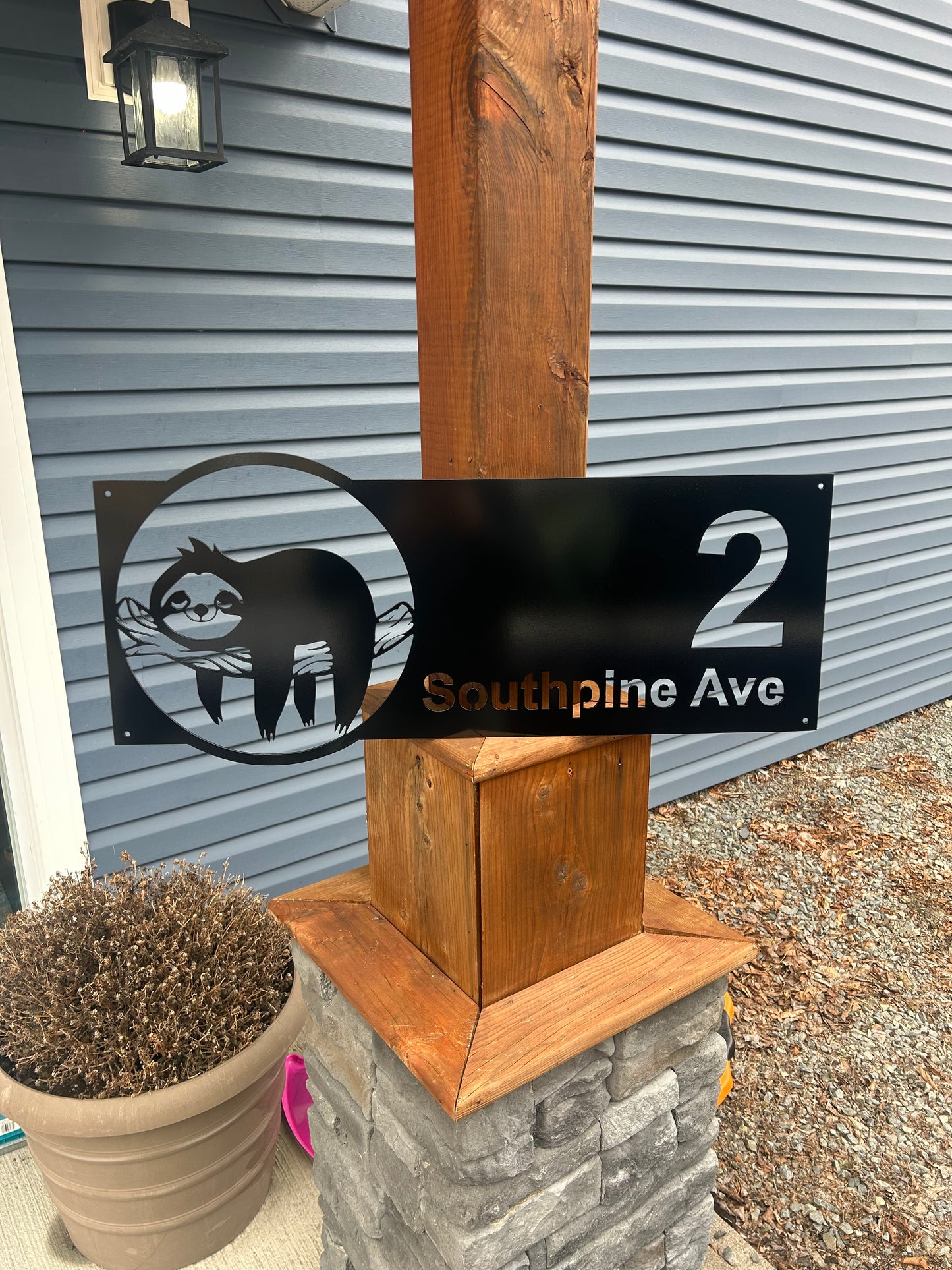 Panneau civique en métal personnalisé avec ancre