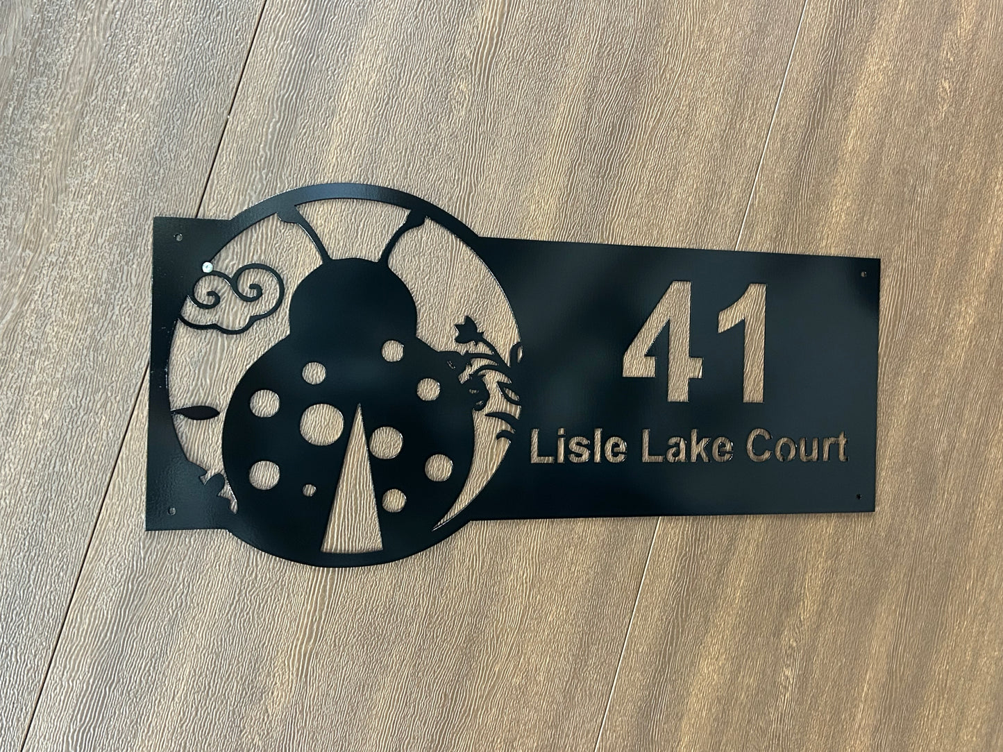 Panneau civique en métal personnalisé avec ancre