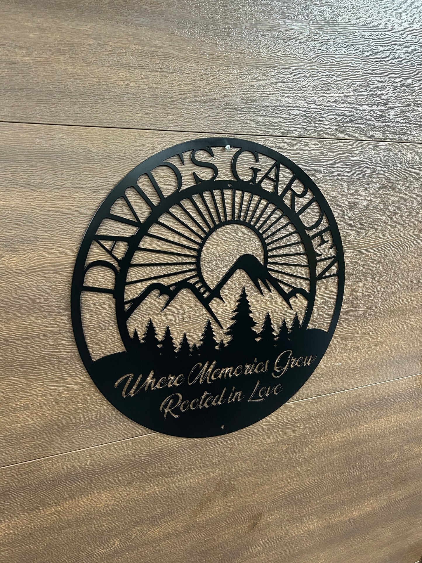 Custom Metal Mountain Sunset Sign 2