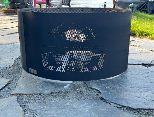 Sunset campfire fire pit