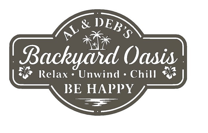 Panneau de feu de camp en métal personnalisé au coucher du soleil