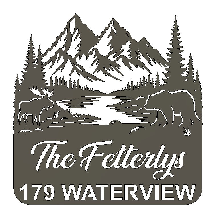 Panneau en métal personnalisé en forme de tête d'élan