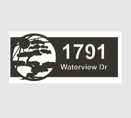 Bonsai Tree Civic Address Sign