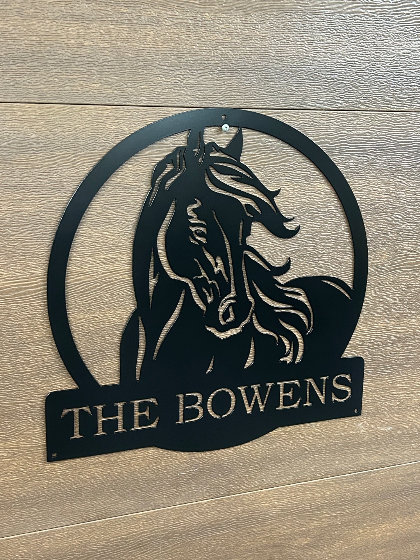Custom Metal Horse Sign