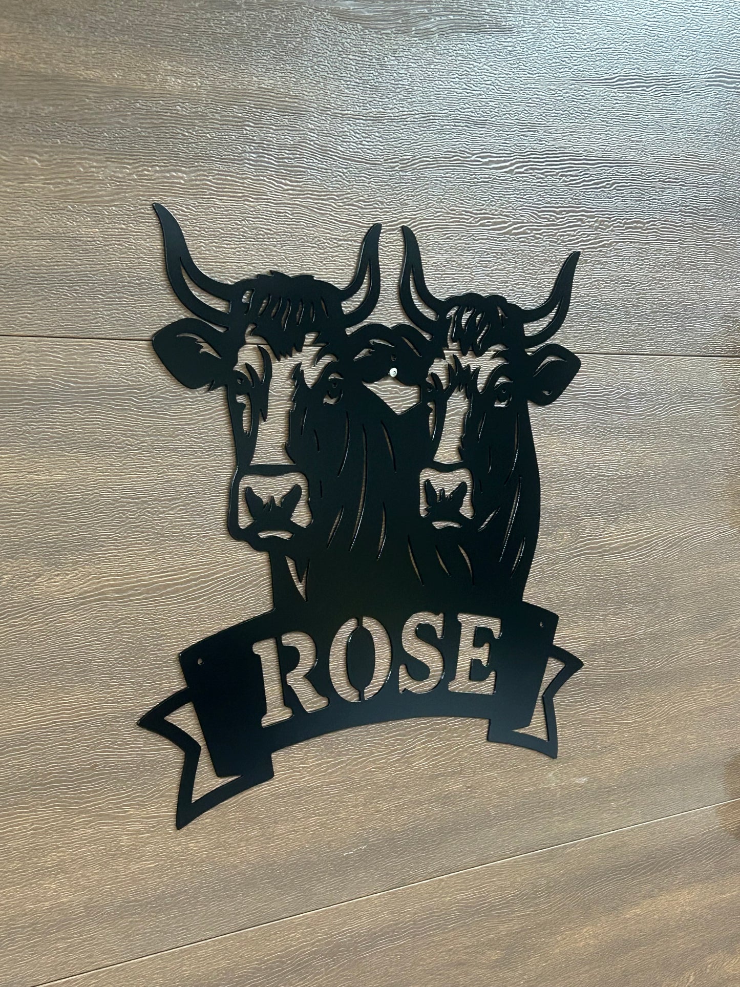 Custom Metal Oxen Sign