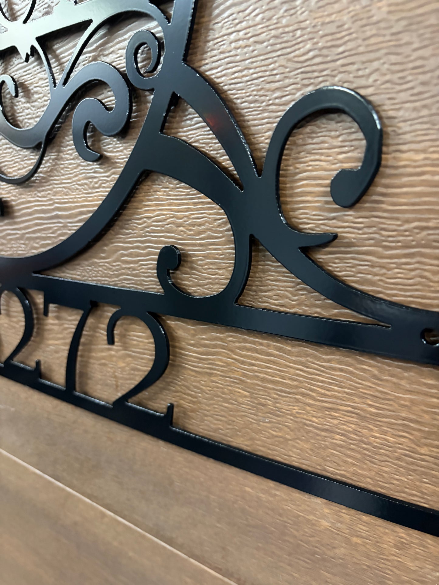 Custom Metal Monogram Address Sign