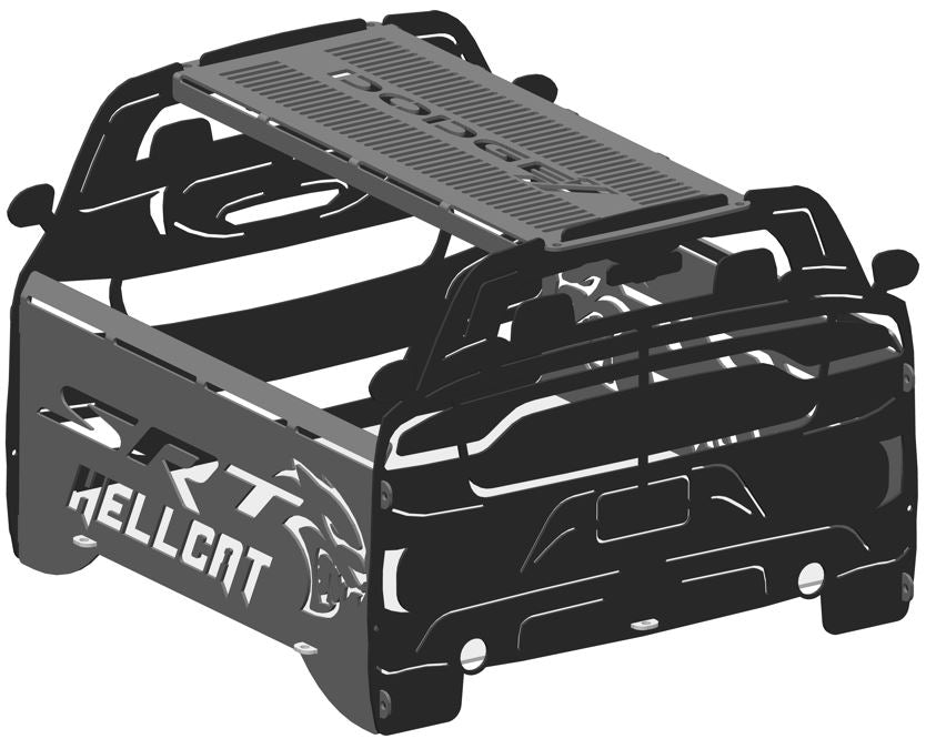 Dodge Charger Collapsible Knockdown Fire Pit Grill