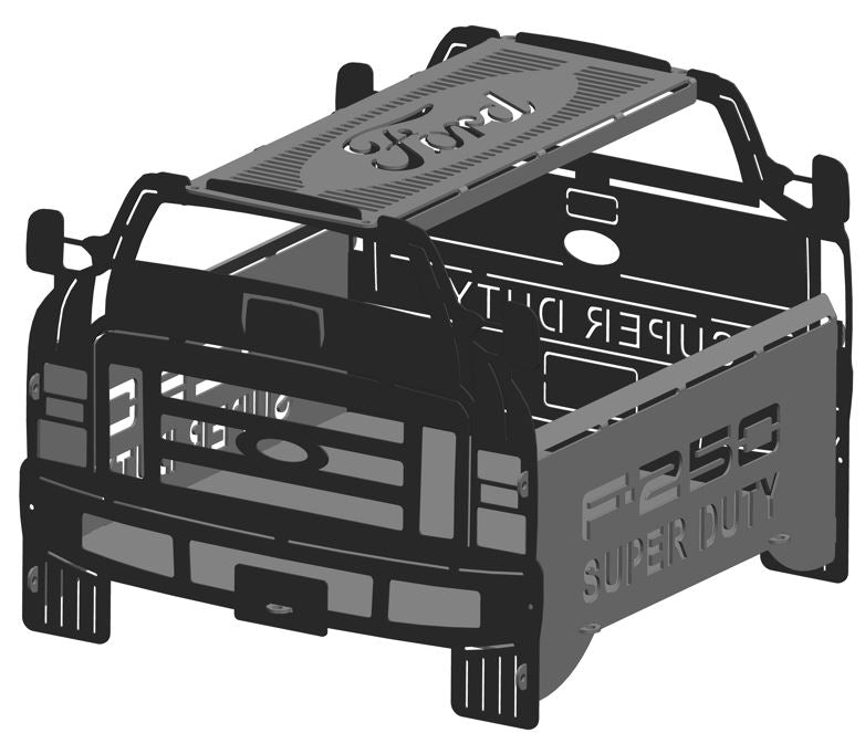 Ford 2010-2017 Superduty Collapsible Knockdown Fire Pit Grill