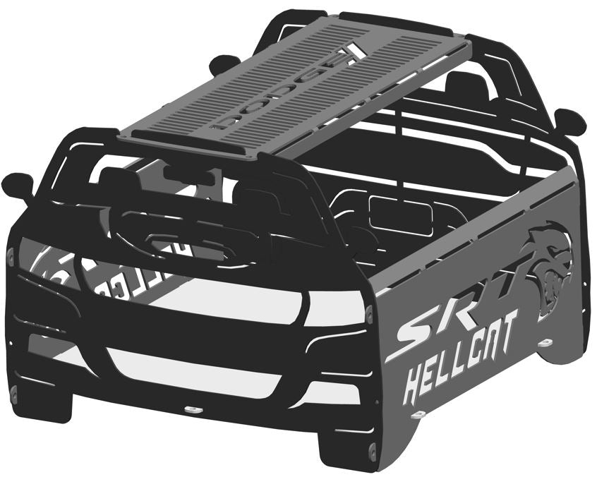 Dodge Charger Collapsible Knockdown Fire Pit Grill