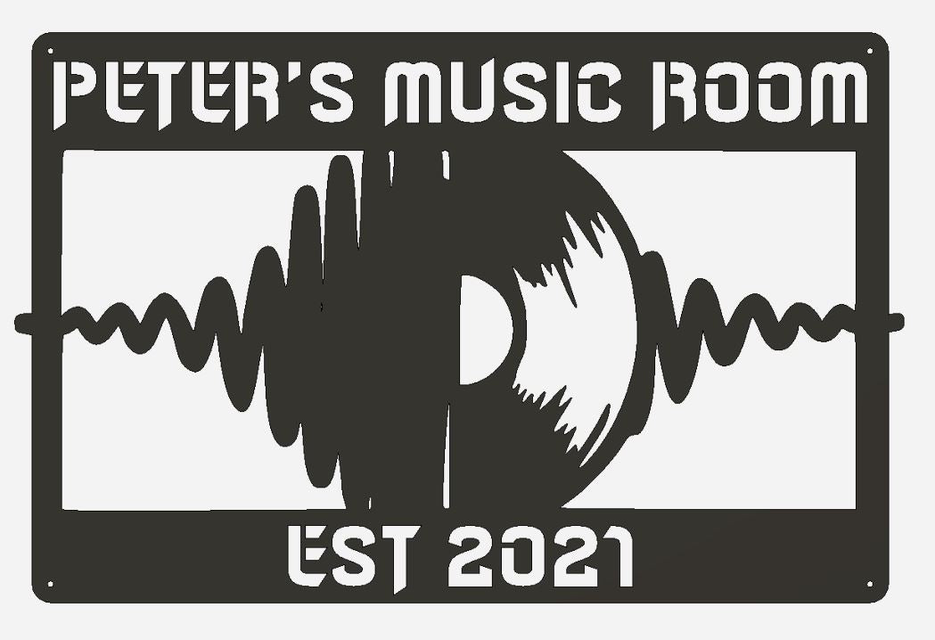 Panneau de groupe de rock en métal personnalisé