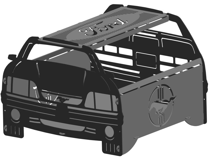Ford Mustang Fox Body Collapsible Knockdown Fire Pit Grill