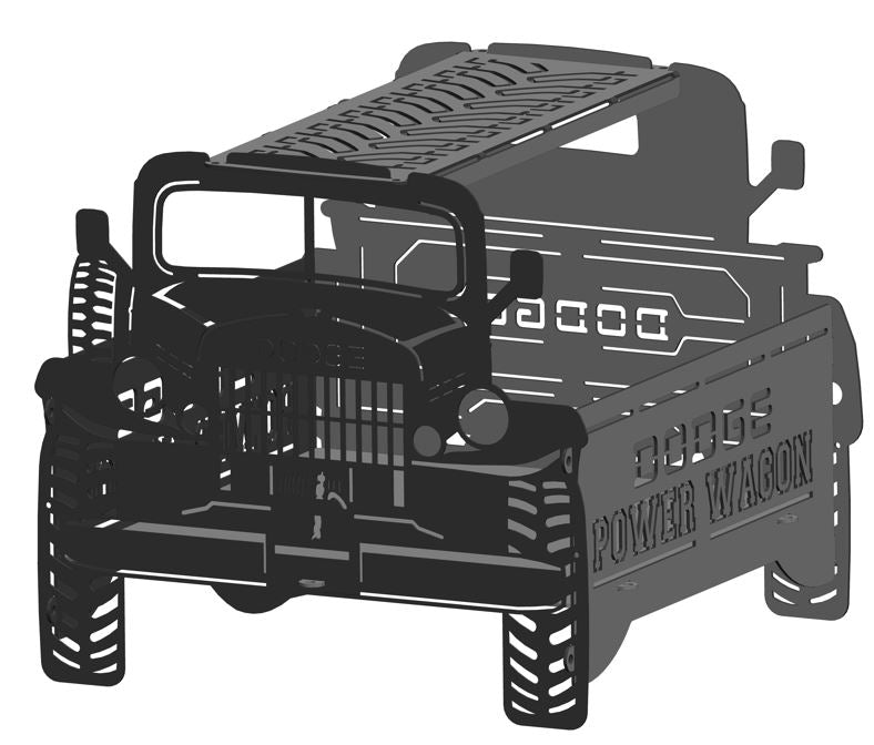 Dodge Power Waggon Collapsible Knockdown Fire Pit Grill