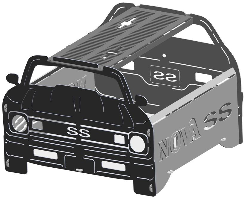 Chev 73 Nova Collapsible Knockdown Fire Pit Grill