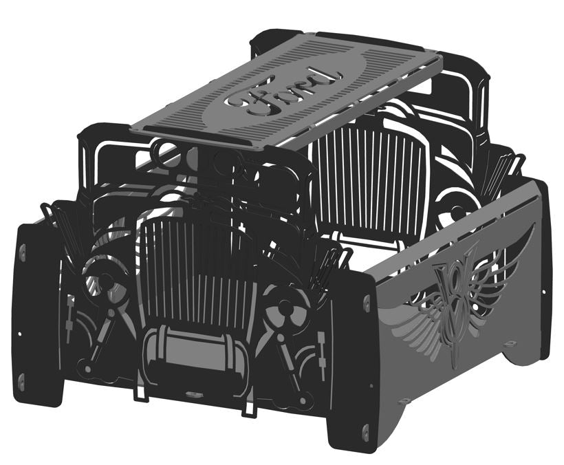 Ford 32 Roadster Collapsible Knockdown Fire Pit Grill