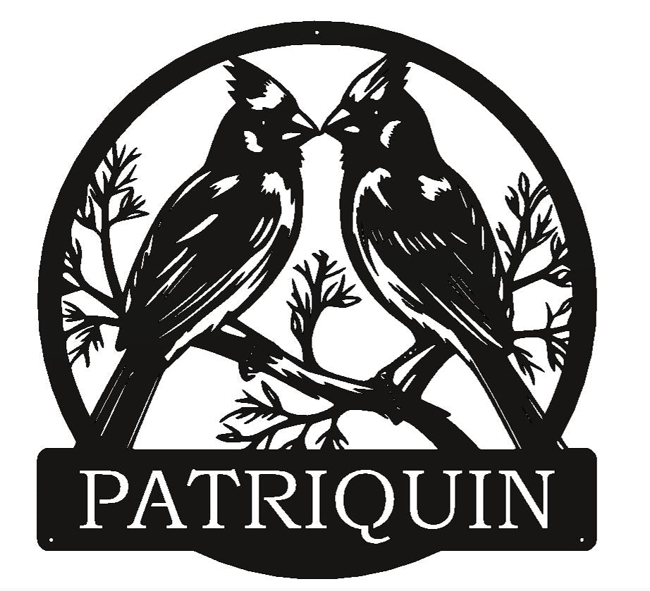 Panneau en métal personnalisé colibri 2