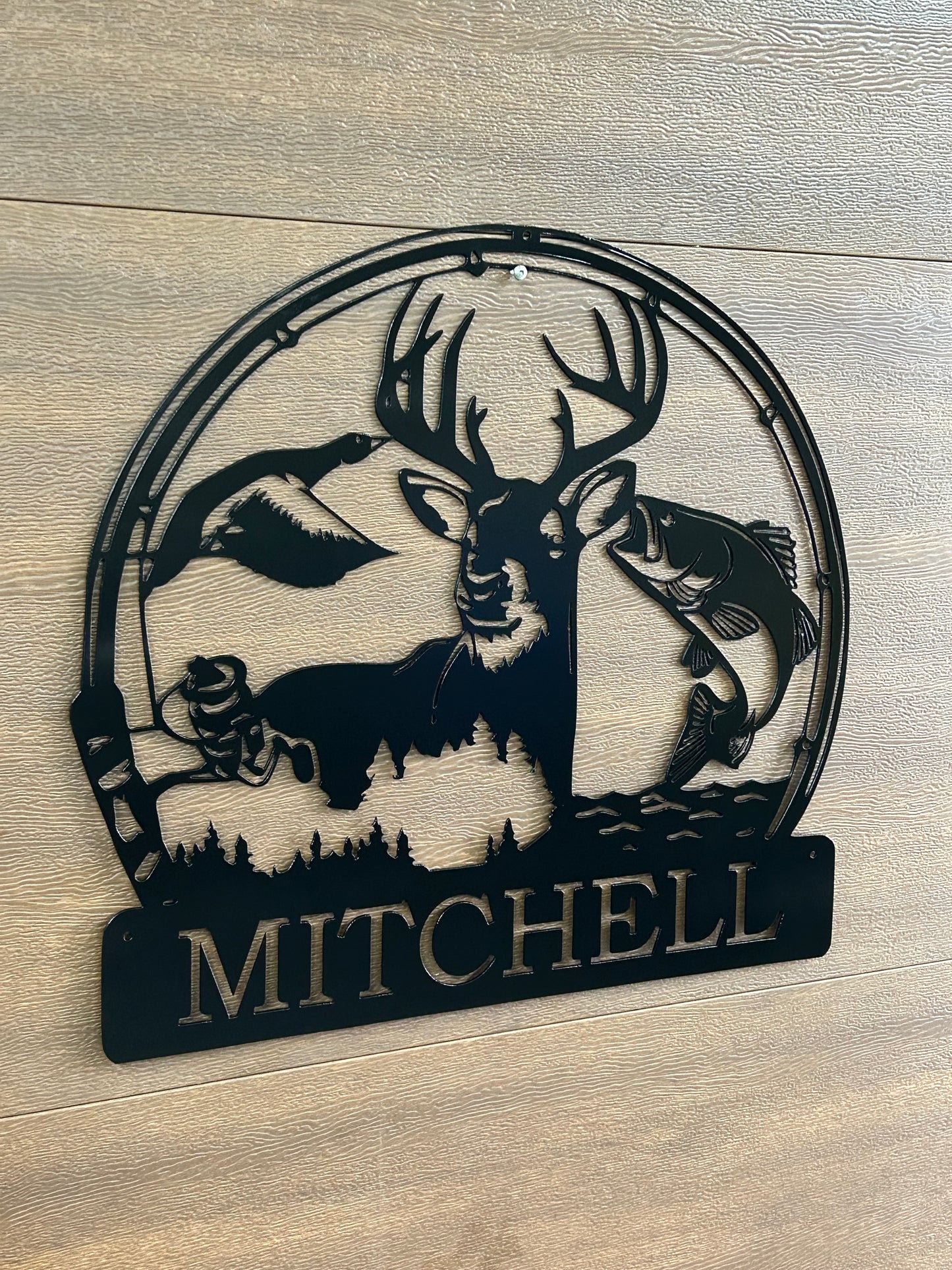 Decorative Metal Hunting Lodge Sign