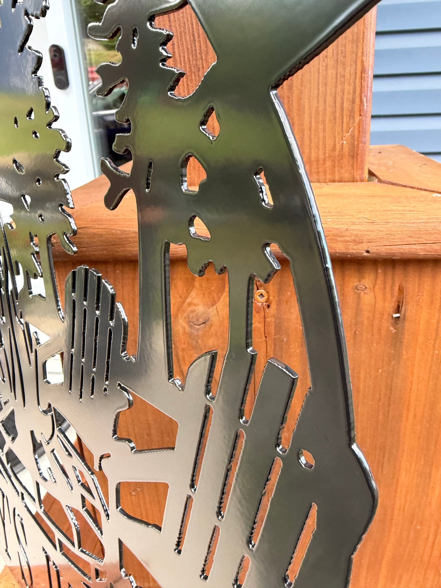 Custom Metal Campfire Sign With Kids Chairs 2