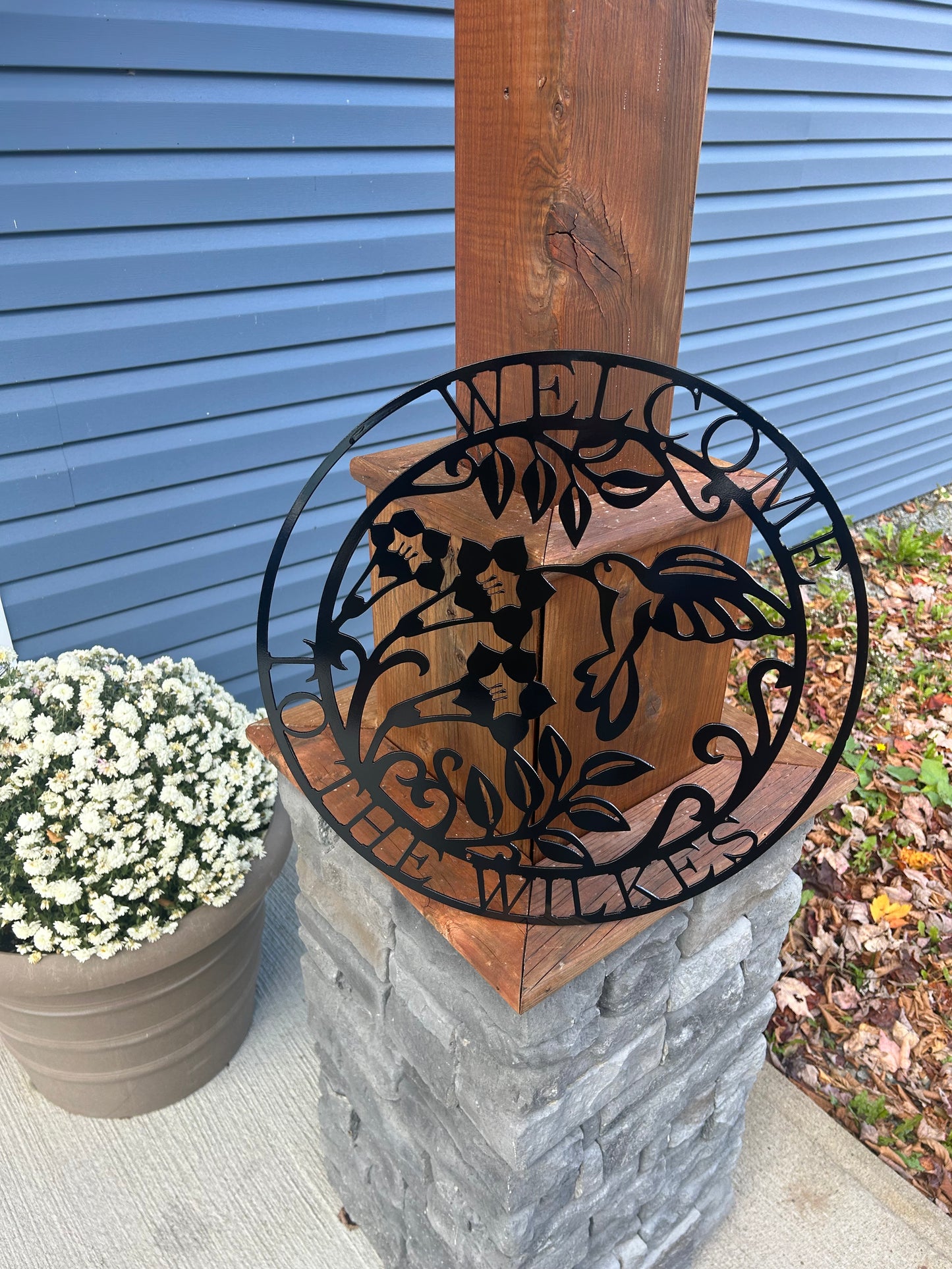 Panneau en métal personnalisé colibri 2