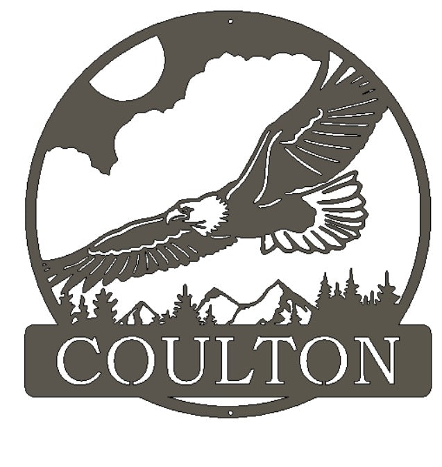 Custom Metal Eagle Sign 2