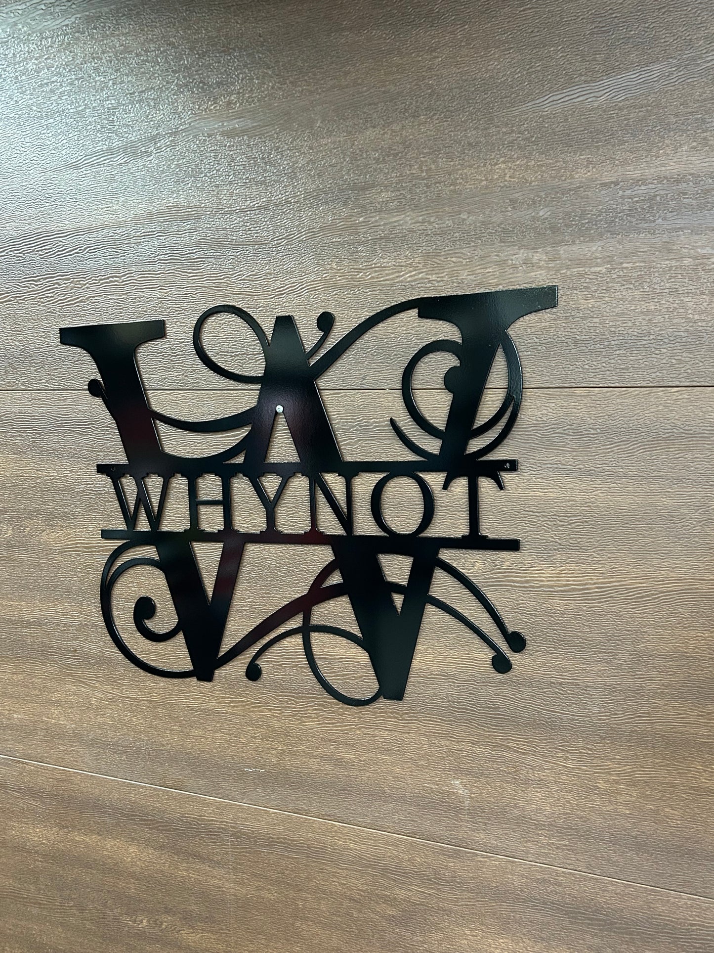 Swirl Split Letter Monogram