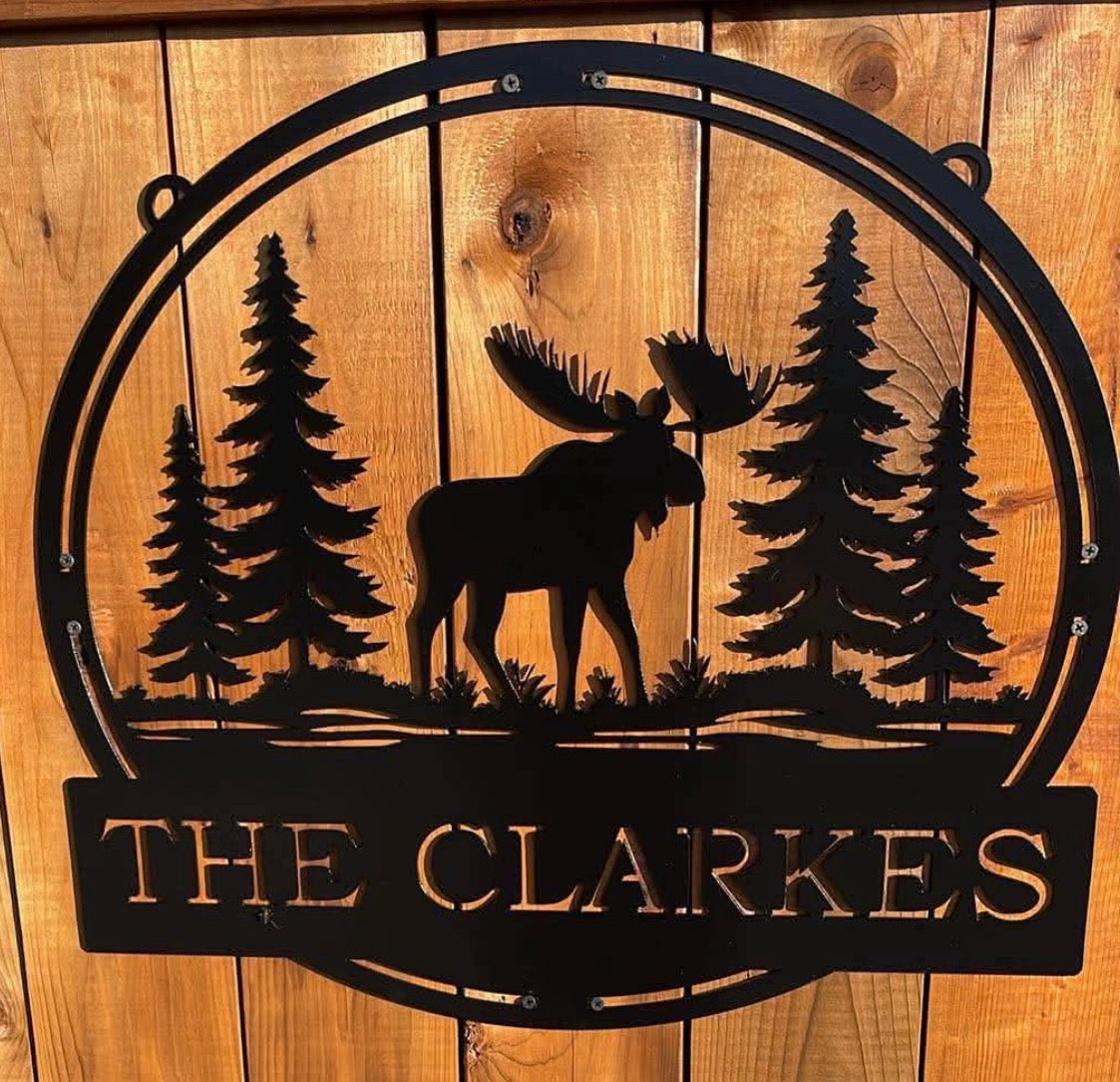 Custom Metal Moose Sign 2