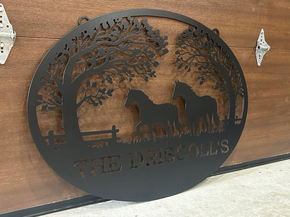 Panneau de cheval en métal personnalisé