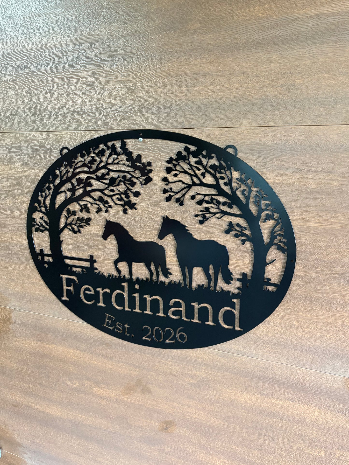 Custom Metal Horse Sign 2