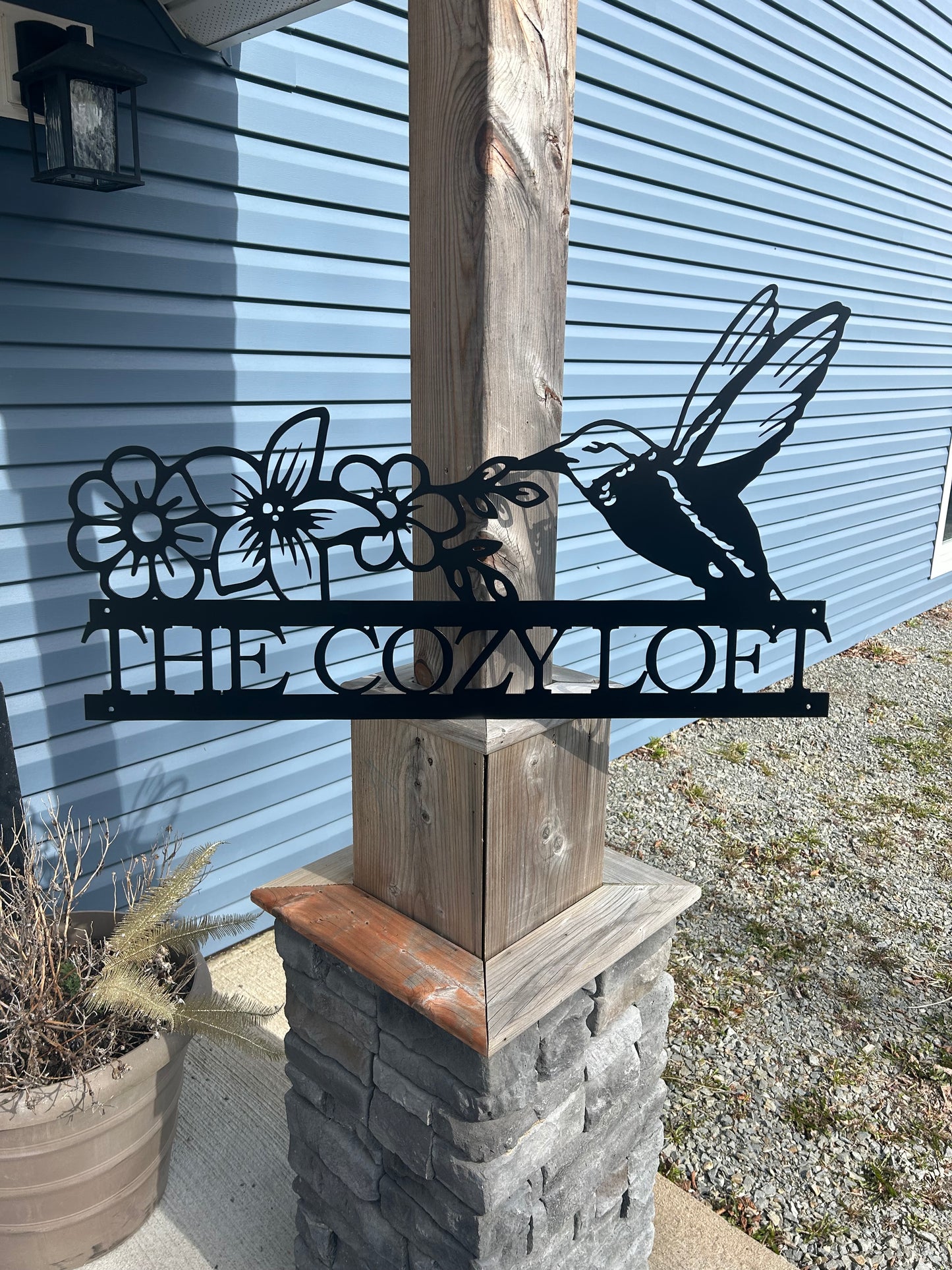 Panneau de fleur de colibri
