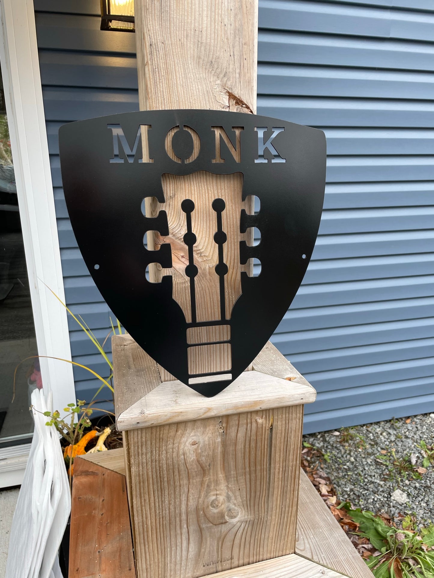 Panneau de médiator de guitare en métal personnalisé