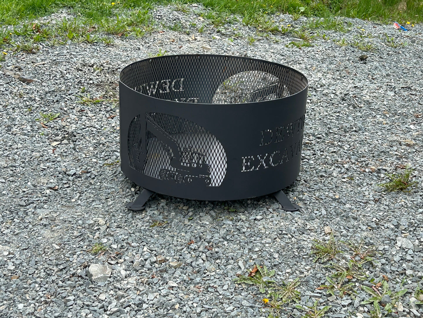Custom Excavator Fire Ring