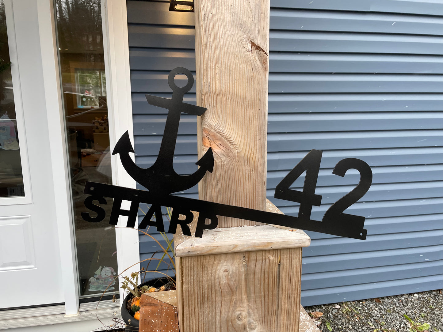 Panneau civique en métal personnalisé avec ancre