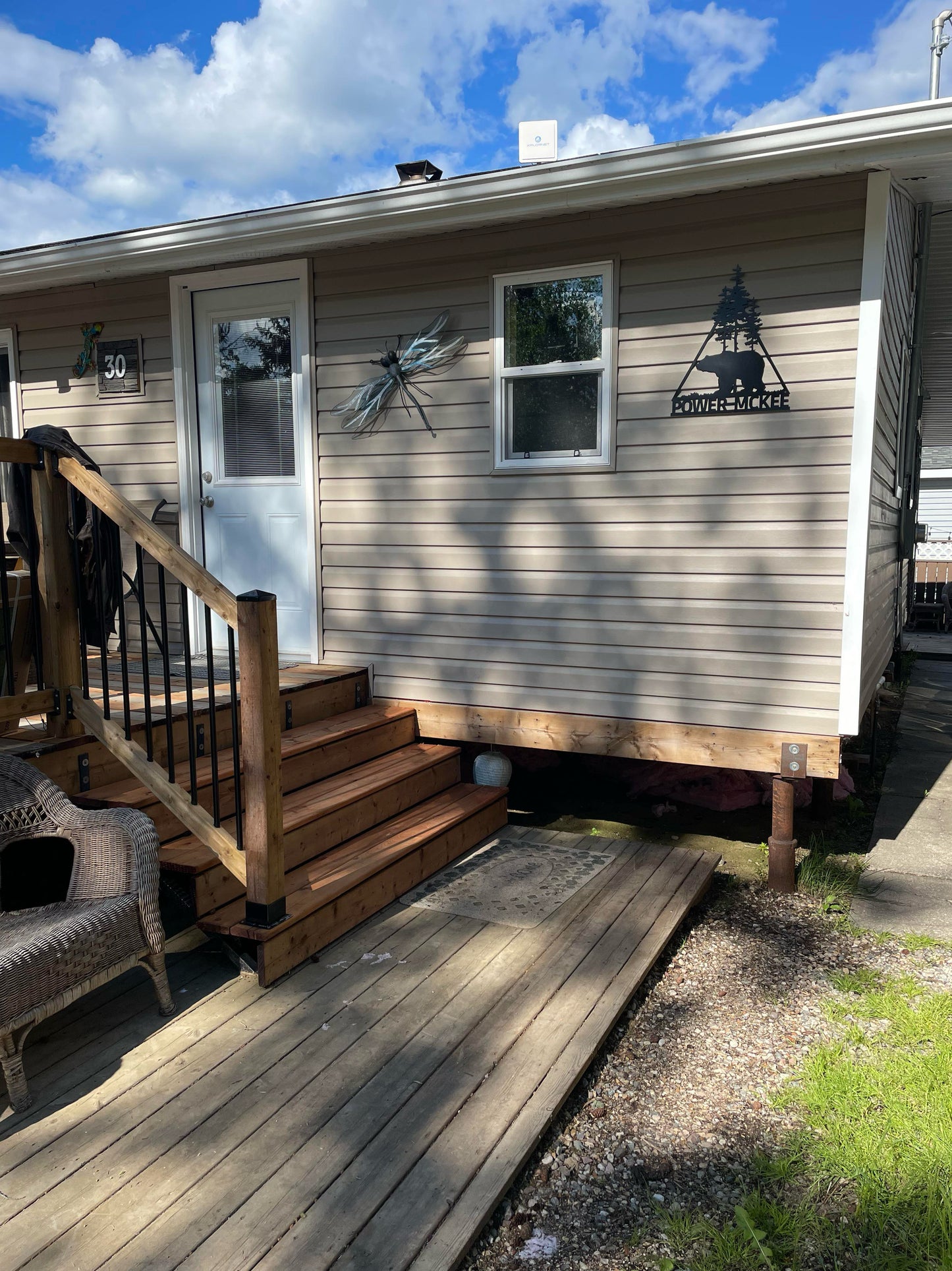 Custom Metal Triangular Bear Sign