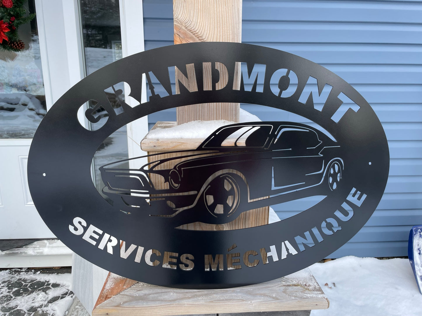 Custom Metal Mustang Garage Sign