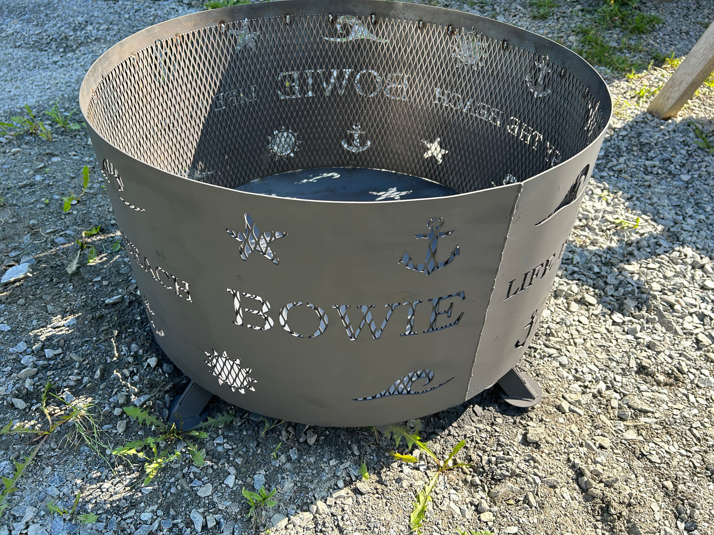 Custom Coastal Beach Fire Ring