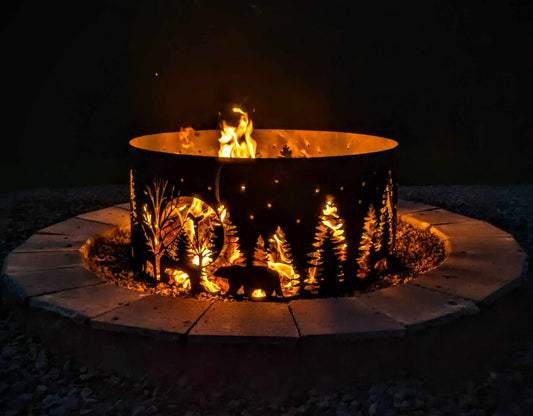 Bear Forrest Scene Fire Ring