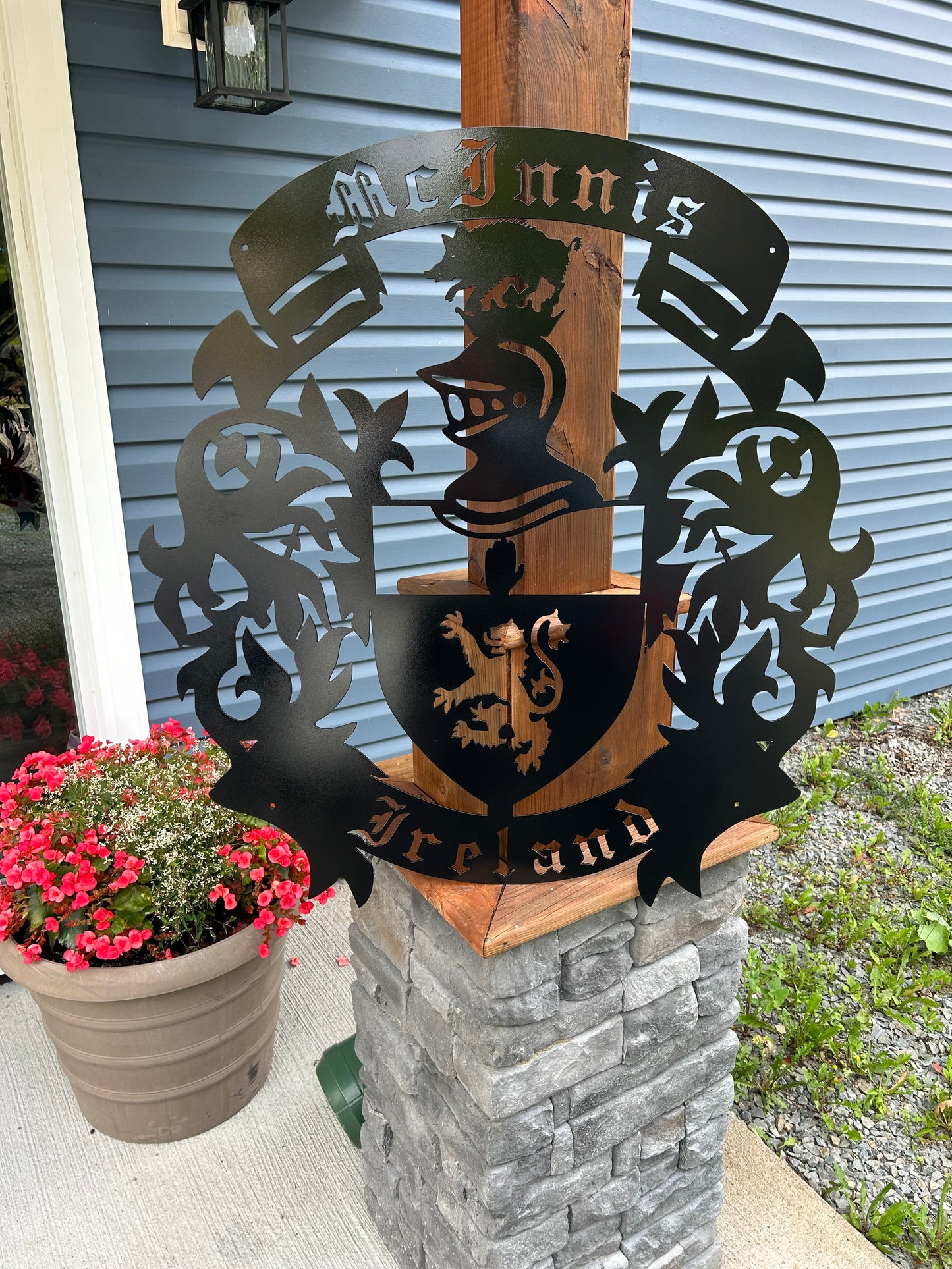 Custom Metal Family Crest Sign