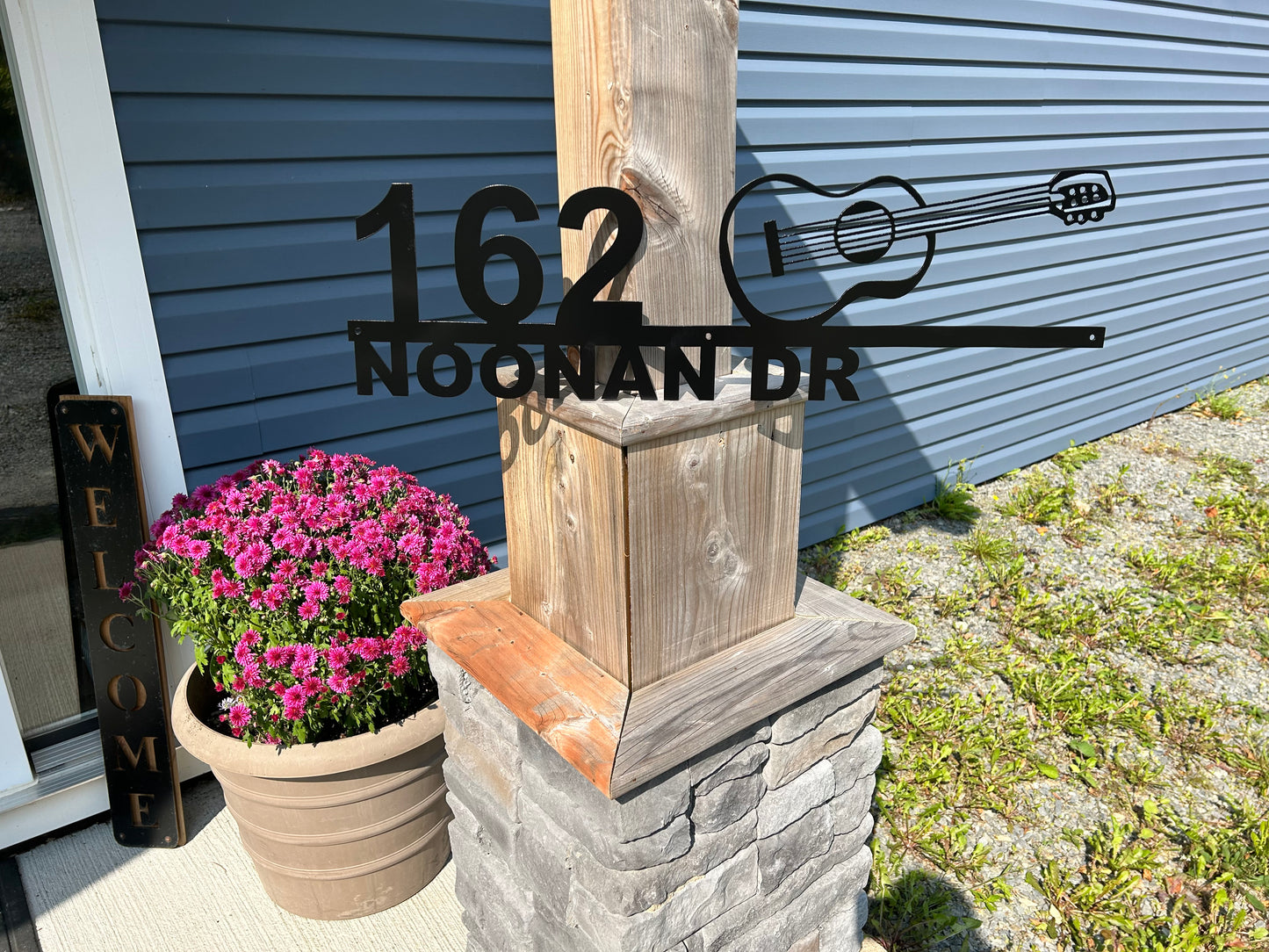 Panneau civique en métal personnalisé pour guitare