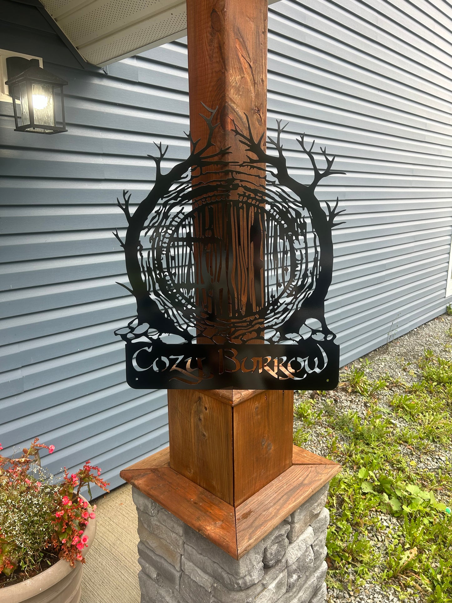 Panneau en métal personnalisé Hobbit Hole