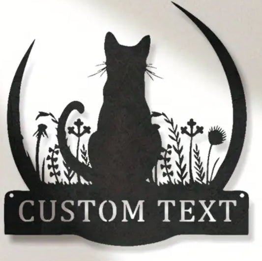 Custom Metal Cat Sign 1