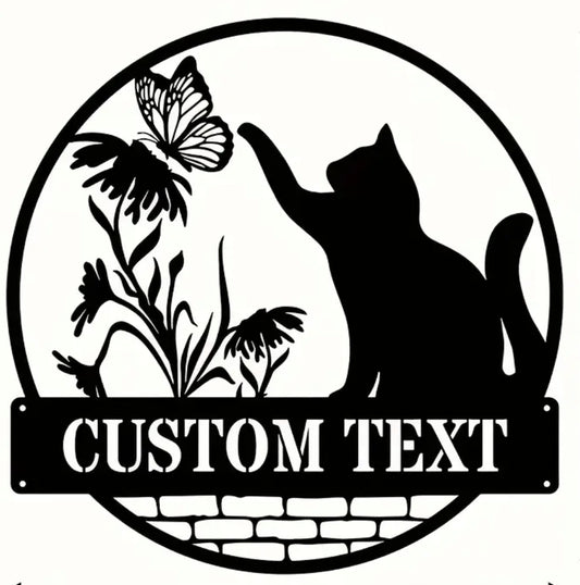 Custom Metal Cat Sign 3