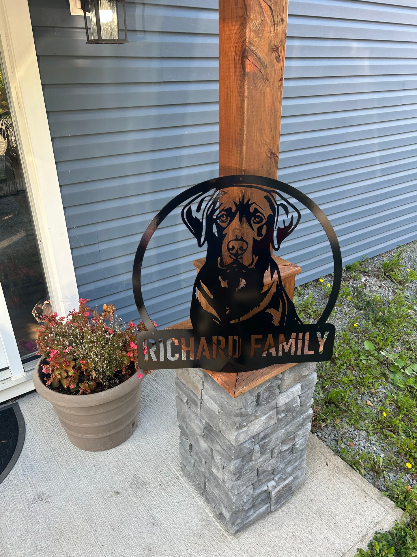 Panneau en métal personnalisé Labrador Retriever