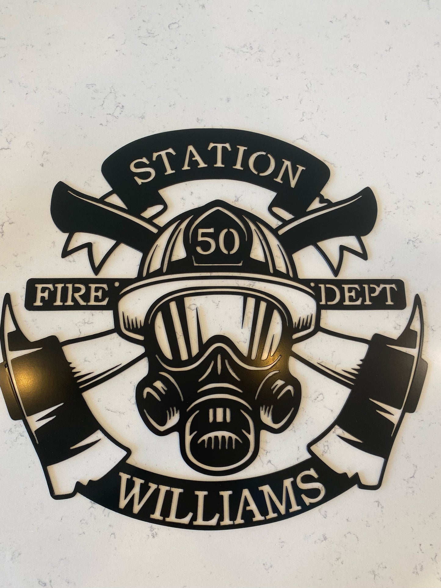 Panneau de pompier en métal personnalisé